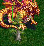 The fire dragon shows how extending outside a hex can cause problems with the binary in front/behind nature of terrain image pieces